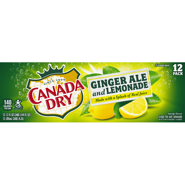 Juice & Nectars Canada Dry Ginger Ale and Lemonade Soda hero