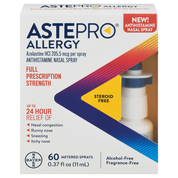 Astepro Nasal Spray, Antihistamine, Full Prescription Strength, Allergy hero