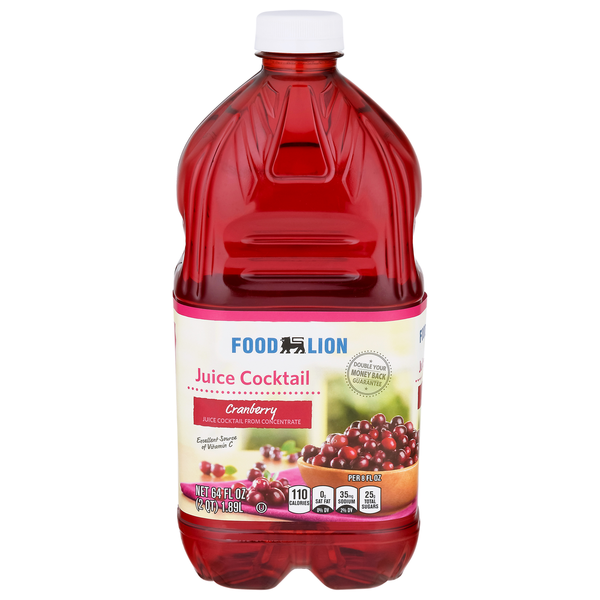 Juice & Nectars Food Lion Cranberry Juice Cocktail hero