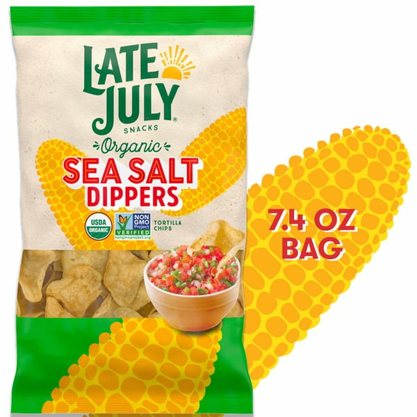 Chips & Pretzels Late July Organic Dippers Sea Salt Tortilla Chips hero