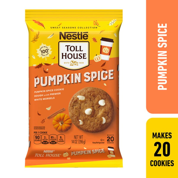 Doughs, Gelatins & Bake Mixes Toll House Pumpkin Spice Refrigerated Cookie Dough hero