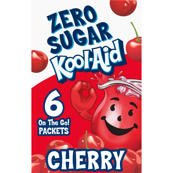 Cocoa & Drink Mixes Kool-Aid On the Go Zero Sugar Cherry Zero Calorie Drink Mix hero