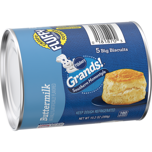 Refrigerated Dough & Biscuits Pillsbury Grands! Homestyle Biscuits, Buttermilk hero