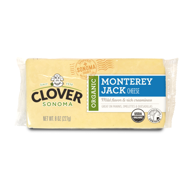 Packaged Cheese Clover Sonoma Organic Monterey Jack Block hero