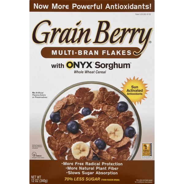 Cereal & Granola Grain Berry Cereal, Multi-Bran Flakes with Onyx Sorghum hero