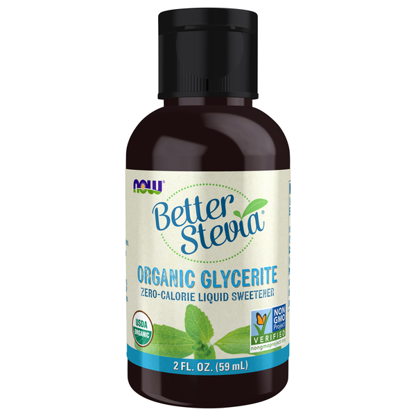 Baking Supplies & Decor NOW BetterStevia® Liquid, Organic Glycerite hero