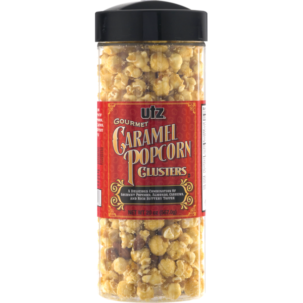 Utz Gourmet Caramel Popcorn Clusters hero