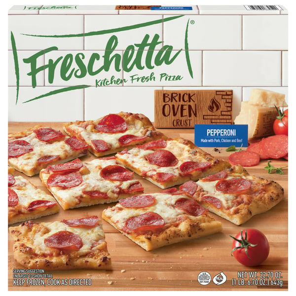 Frozen Pizza Freschetta Pepperoni and Cheese Italian Style Brick Oven Crust Frozen Pizza hero