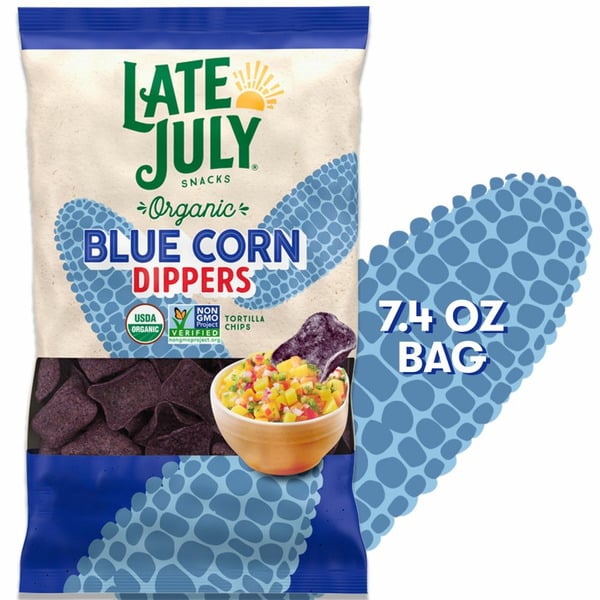 Chips & Pretzels Late July Blue Corn Tortilla Chips hero