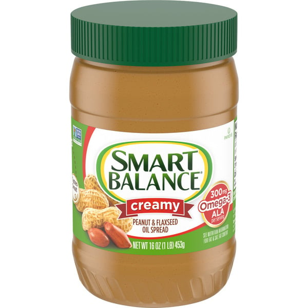 Nut butters & Preserves Smart Balance Creamy Peanut and Flaxseed Oil Spread, Peanut Butter Alternative hero