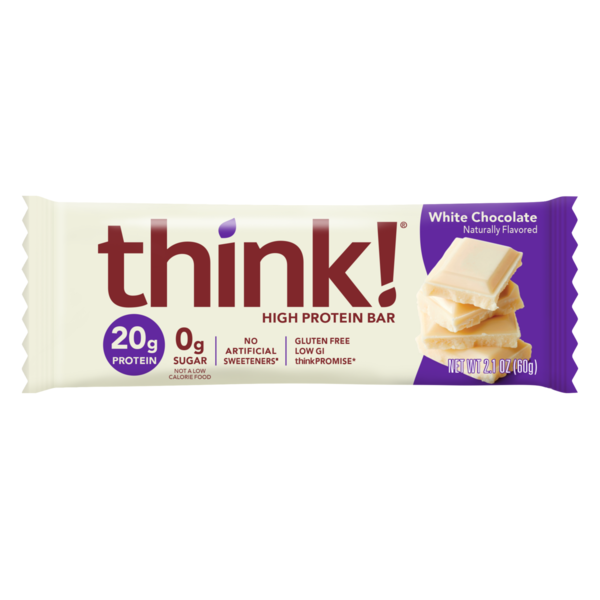 Energy & Granola Bars think! High Protein White Chocolate Bar hero