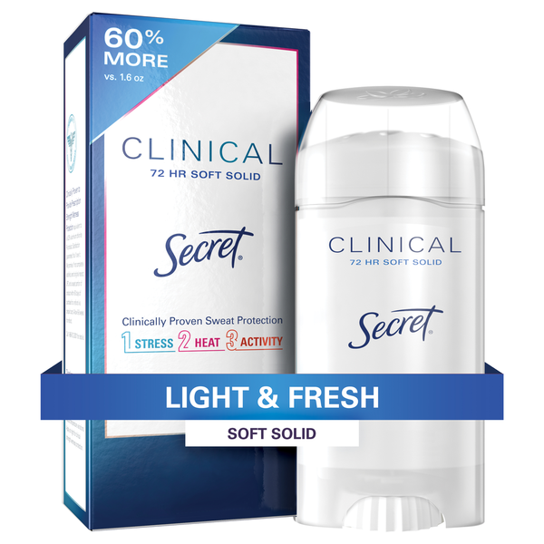 Deodorants Secret Clinical Strength Smooth Solid Women's Antiperspirant & Deodorant Light & Fresh Scent hero