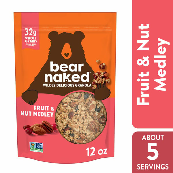 Cereal & Granola Bear Naked Granola Cereal, Whole Grain Granola, Breakfast Snacks, Fruit and Nut Medley hero