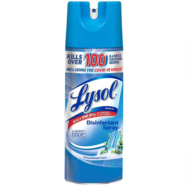 Cleaning Products Lysol Disinfectant, Sanitizing, Antibacterial Spray Spring Waterfall hero