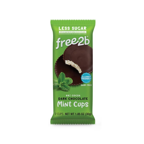 Free2b Dark Chocolate Mint Cups hero