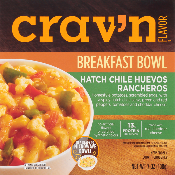 Prepared Meals Crav'n Flavor Breakfast Bowl, Hatch Chile Huevos Rancheros hero