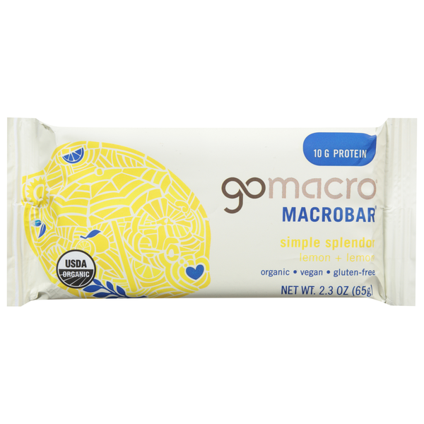 Energy & Granola Bars GoMacro MacroBar, Lemon + Lemon hero