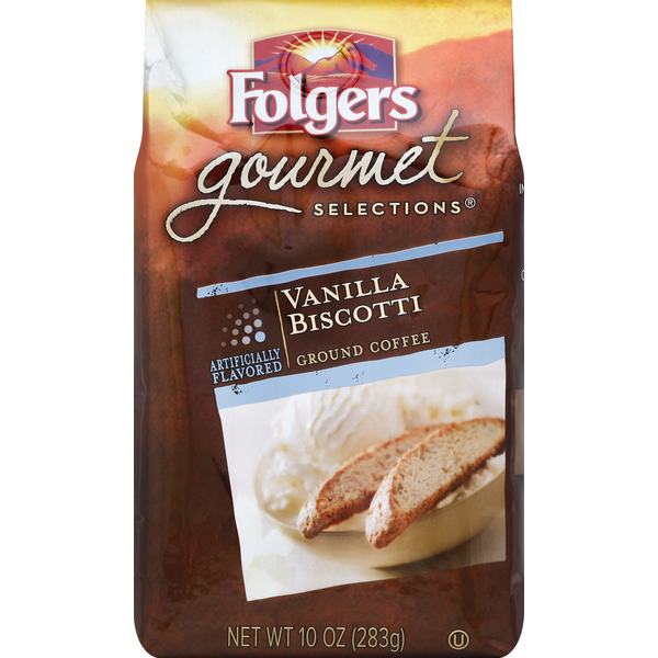 Coffee Folgers Coffee, Ground, Vanilla Biscotti hero