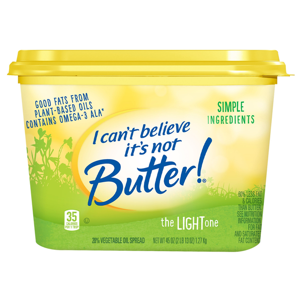 Butter, Margarine and Spread I Can't Believe It's Not Butter Light Spread hero