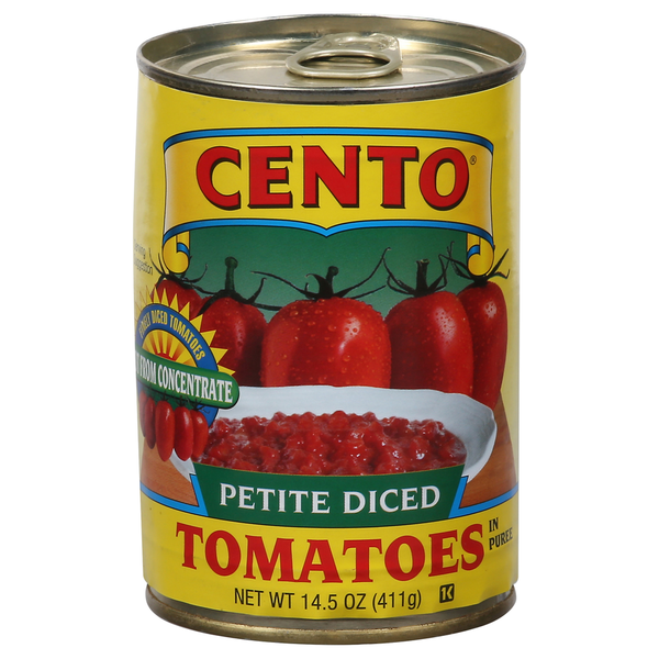 Canned & Jarred Vegetables Cento Tomatoes, in Puree, Petite Diced hero