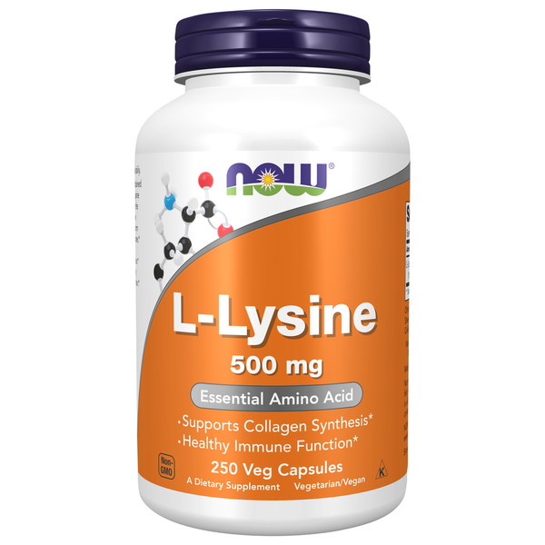 Amino Acids NOW L Lysine Capsules hero