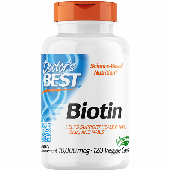 Hair, Skin & Nail Supplements Doctor’s Best Biotin, Vegan, 10,000 mcg, Veggie Caps hero