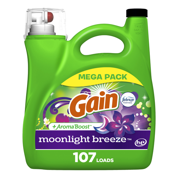 Laundry Gain Liquid Laundry Detergent, Moonlight Breeze, 107 Loads hero