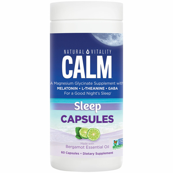 Natural Vitality CALM Sleep Magnesium Supplement Capsules hero