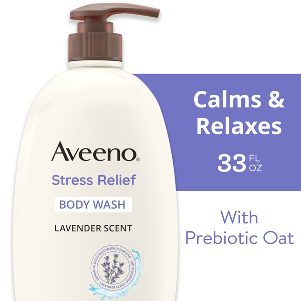 Body Lotions & Soap Aveeno Stress Relief Relaxing Oat Body Wash, Lavender Scent hero