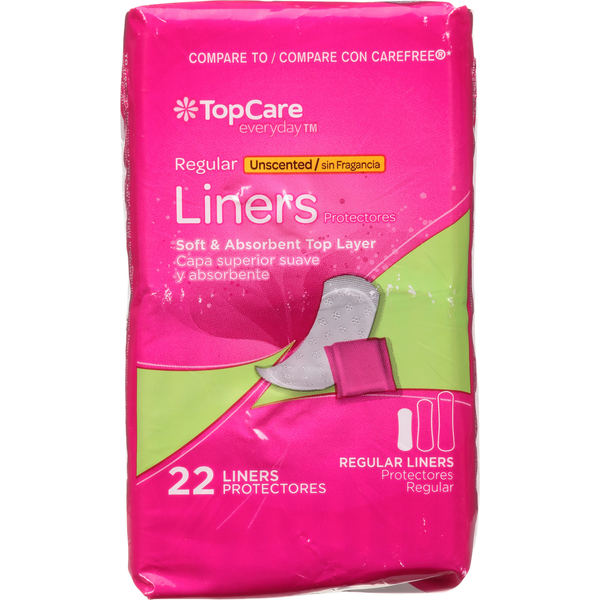 Feminine Care TopCare Liners, Regular, Unscented hero