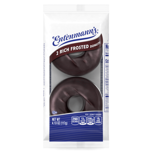 Bakery Desserts Entenmann's 2 count, Rich Frosted Donuts hero