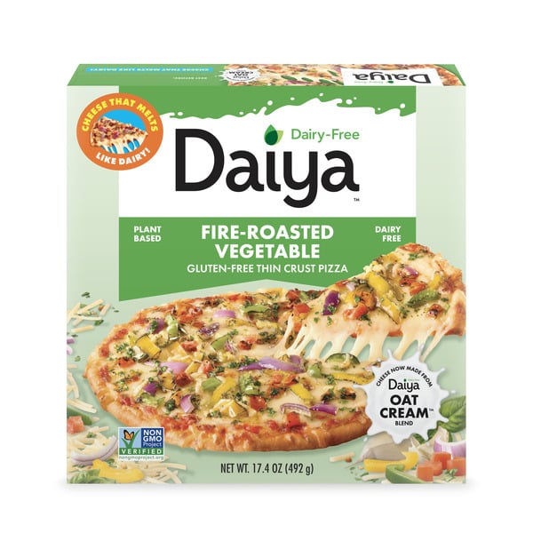 Frozen Vegan & Vegetarian Daiya Dairy Free Gluten Free Fire Roasted Vegetable Pizza hero