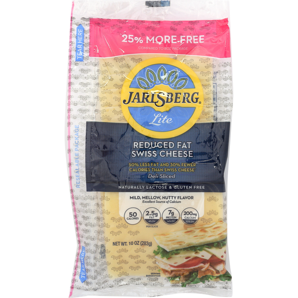 Specialty Cheeses Jarlsberg Semi Soft Swiss Cheese hero