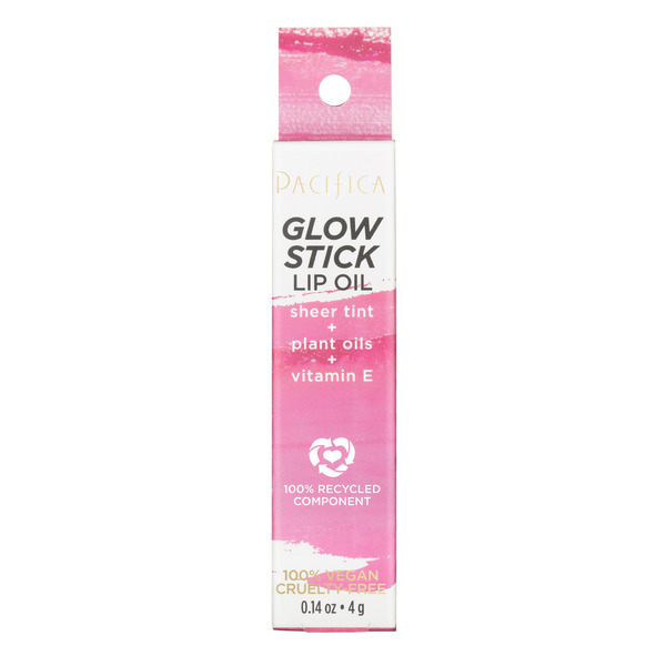 Pacifica Glow Stick Lip Oil, Sheer Lip Balm, Crimson Crush hero