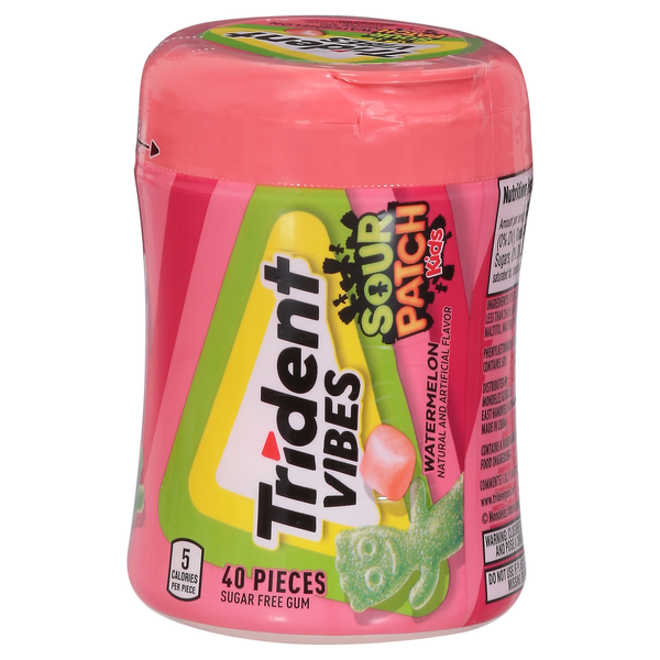 Trident Gum, Sugar Free, Watermelon, Sour Patch Kids hero