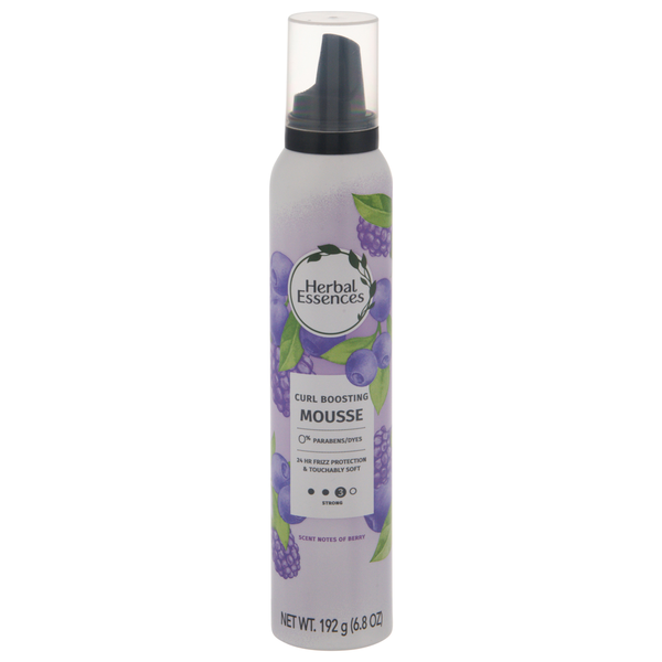 Herbal Essences Mousse, Scent Notes of Berry, Curl Boosting, Strong hero