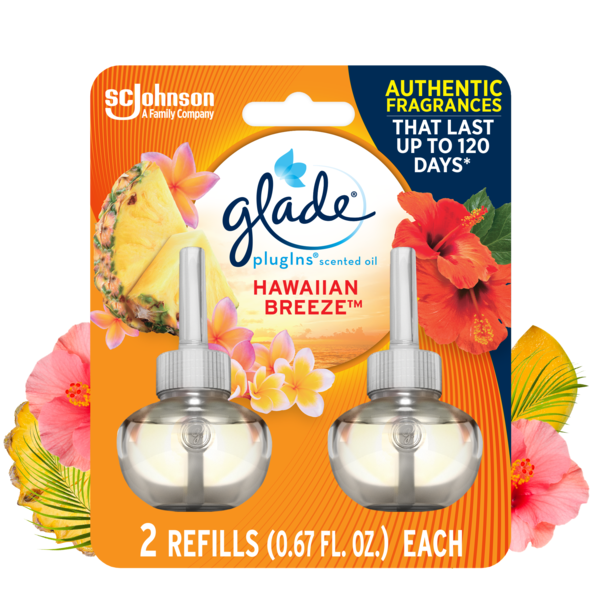 Air Fresheners & Candles Glade PlugIns Scented Oil Air Freshener Refills, Hawaiian Breeze® hero