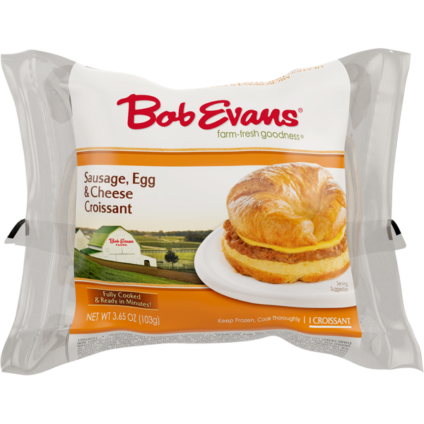 Frozen Breakfast Bob Evans Farms Croissant, Sausage, Egg & Cheese hero