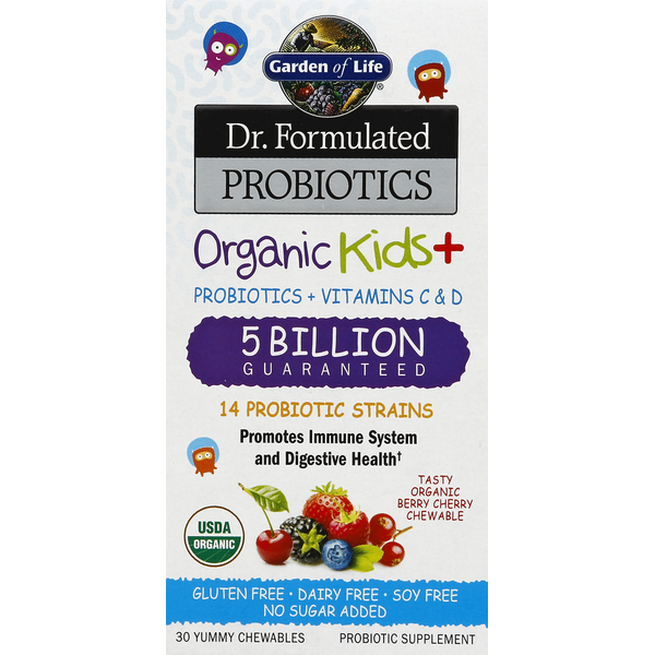 Probiotics & Digestion Garden of Life Probiotics, Organic Kids+, Yummy Chewables hero