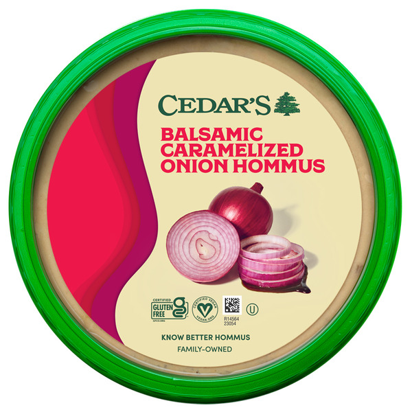 Fresh Dips & Tapenades Cedar's Foods Balsamic Caramelized Onion Hommus hero