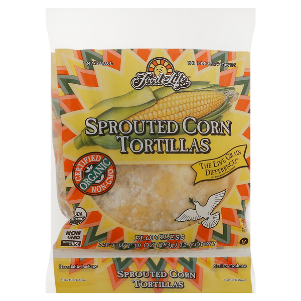 Frozen Breads & Doughs Food for Life Tortillas, Sprouted Corn, Flourless hero