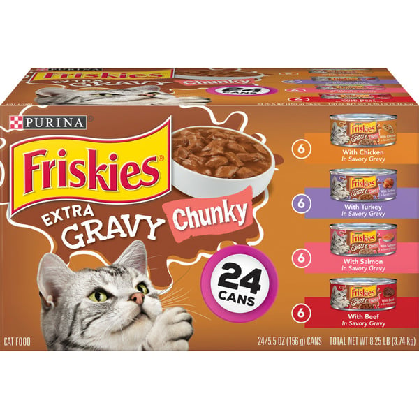 Cat Food & Care Purina Friskies Gravy Wet Cat Food , Extra Gravy Chunky hero