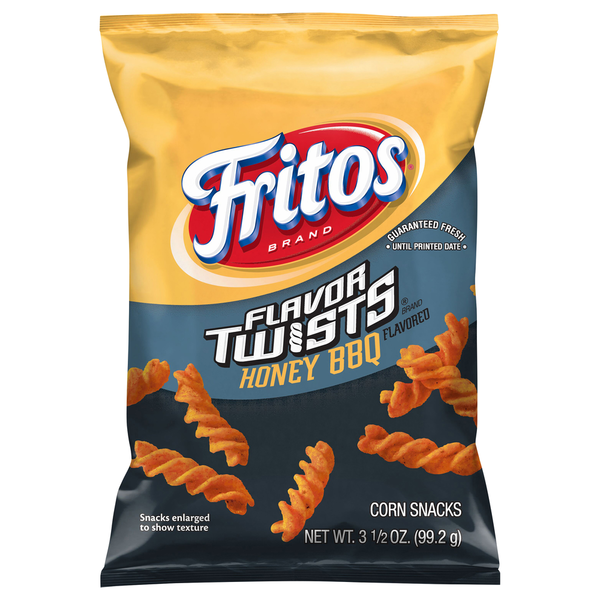 Chips & Pretzels Fritos Flavor Twists Corn Snacks, Honey BBQ Flavored hero