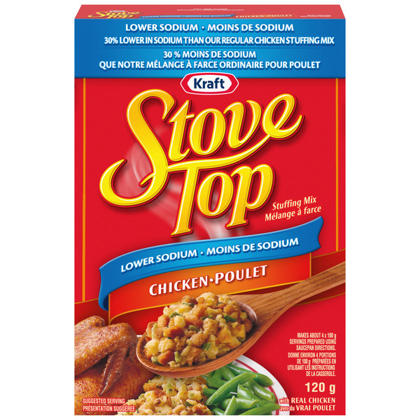 Prepared Meals Kraft Stove Top Chicken Stuffing Mix, Low Sodium hero