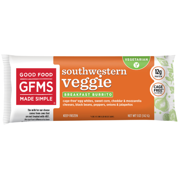 Frozen Burritos Good Food Made Simple Southwestern Veggie Burrito hero