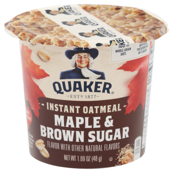 Hot Cereal & Pancake Mixes Quaker Instant Oatmeal, Maple & Brown Sugar hero