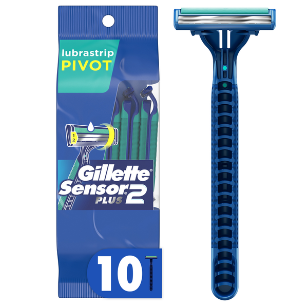 Shave Needs Gillette Sensor2 Plus Pivot Men's Disposable Razor hero