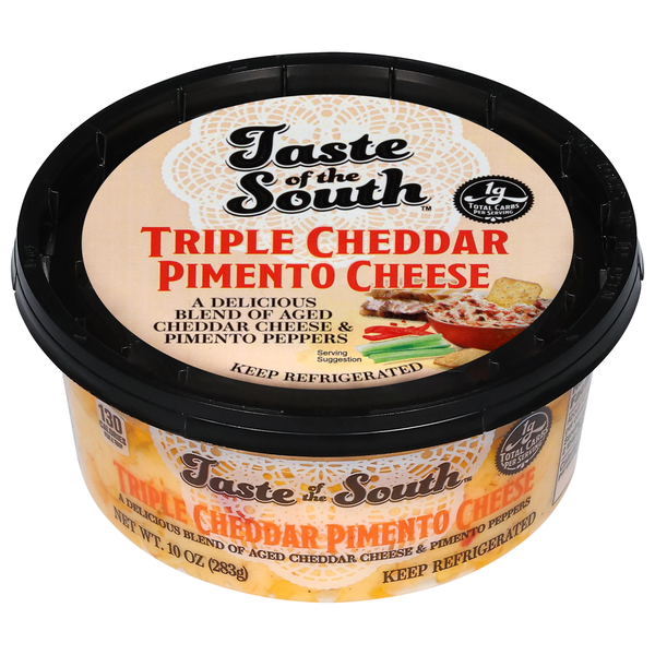 Fresh Dips & Tapenades Taste of the South Cheese, Triple Cheddar Pimento hero