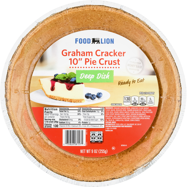 Doughs, Gelatins & Bake Mixes Food Lion Deep Dish Graham Cracker Pie Crust hero