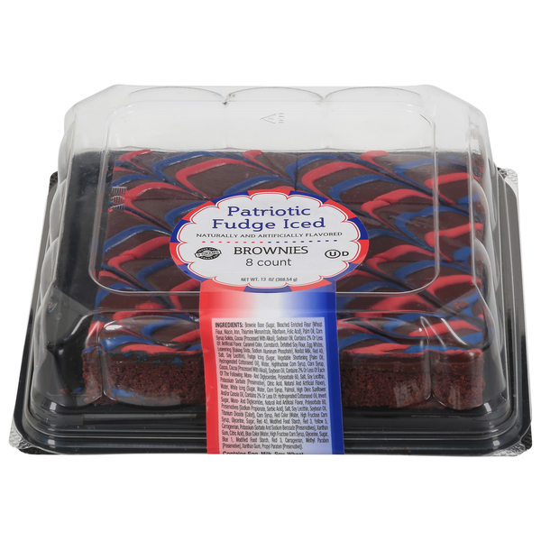 MJay's Specialty Baked Foods Brownies, Patriotic Fudge Iced hero